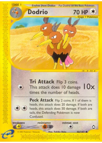 Dodrio #46/147 — Aquapolis