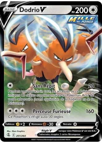 Dodrio V #201 — Poing de Fusion