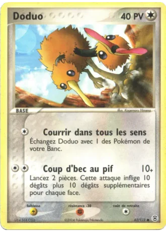 Doduo #62 — EX Rouge Feu & Vert Feuille