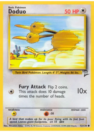 Doduo #72/130 — Base Set 2