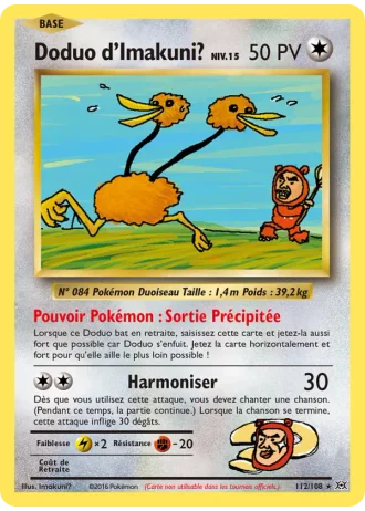 Doduo d'Imakuni? #112 — Évolutions