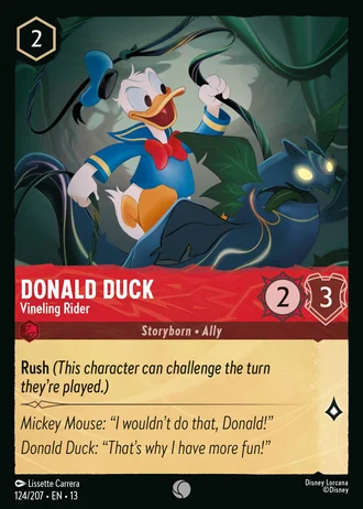Donald Duck - Vineling Rider #124/261 — Attack of the Vine!