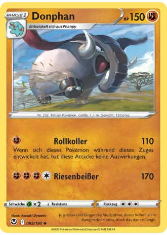 Donphan #092/195 — Silberne Sturmwinde