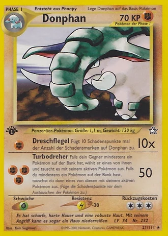 Donphan (1. Edition) #21/111 — Neo Genesis (1. Edition)