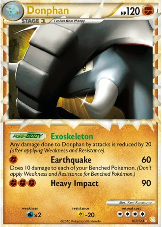 Donphan #107/123 — HeartGold SoulSilver