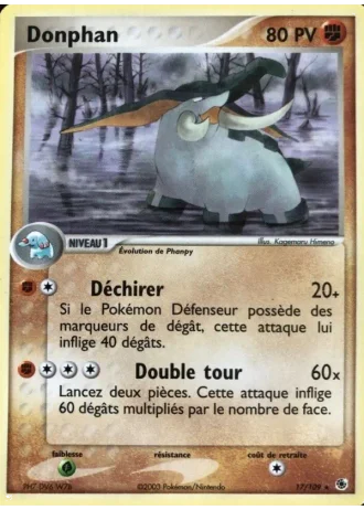 Donphan #17/109 — EX Rubis & Saphir