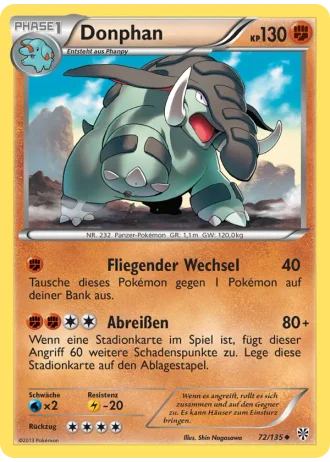 Donphan #72/135 — Plasma-Sturm