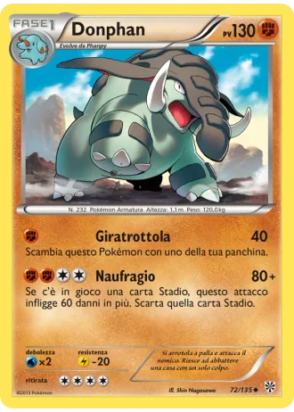 Donphan #72/135 — Uragano Plasma