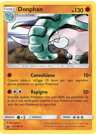 Donphan #73/168 — Tempesta Astrale