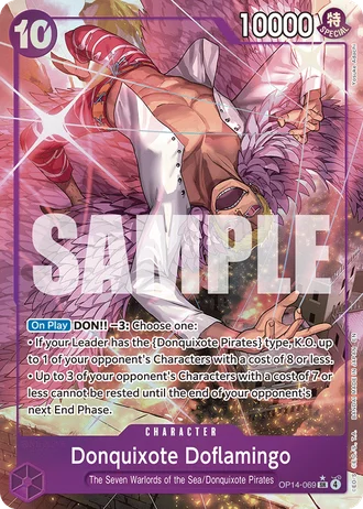 Donquixote Doflamingo (OP14-069) (Alternative Art) — The Azure Sea's Seven (OP14-EB04)