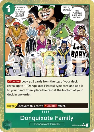 Donquixote Family (OP04-036) (Textured Foil) — One Piece The Best (PRB01)