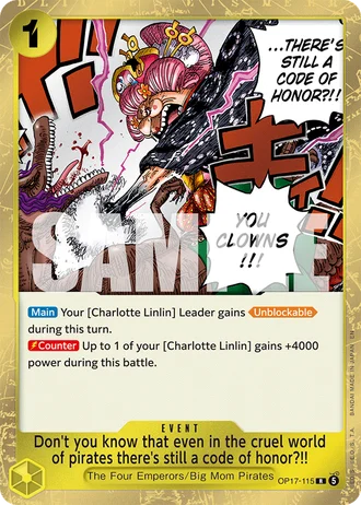 Don't you know that even in the cruel world of pirates there's still a code of honor?!! (OP17-115) — The World's Strongest Warriors (OP17)