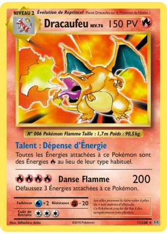 Dracaufeu #11/108 — Évolutions