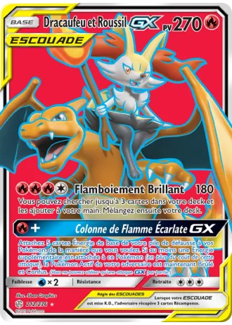 Dracaufeu et Roussil GX #212/236 — Éclipse Cosmique