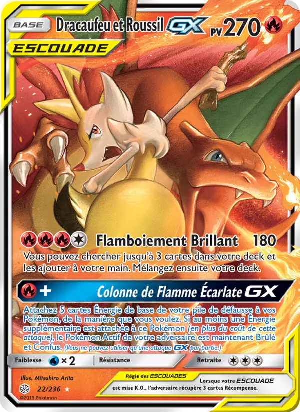 Dracaufeu et Roussil GX #22 — Éclipse Cosmique