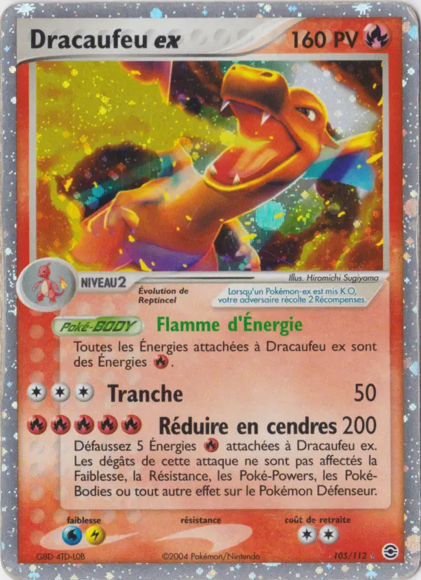 Dracaufeu ex #105 — EX Rouge Feu & Vert Feuille