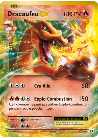 Dracaufeu EX #12/108 — Évolutions