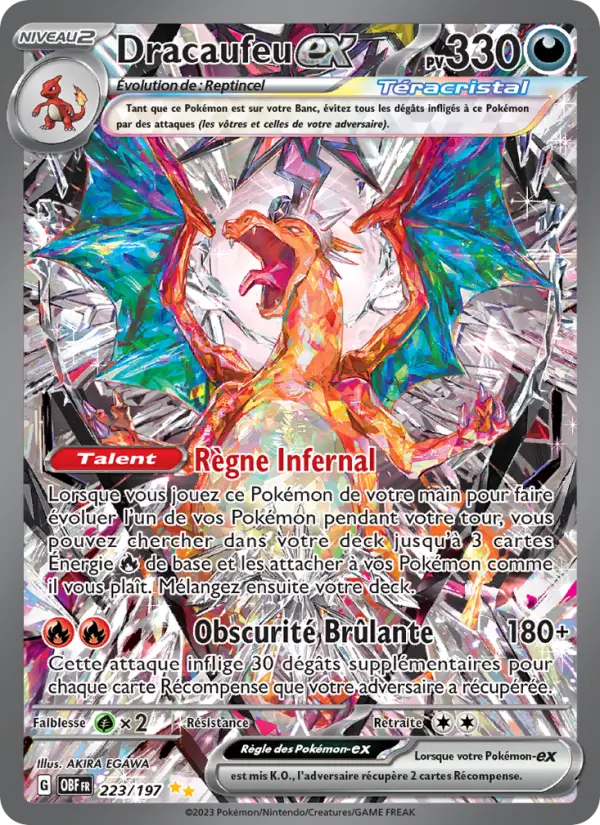 Dracaufeu ex #223 — Flammes Obsidiennes