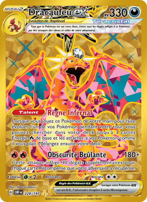 Dracaufeu ex #228 — Flammes Obsidiennes