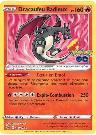 Dracaufeu Radieux #011/78 — Pokémon GO