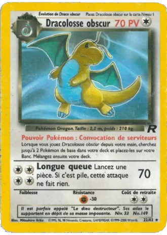 Dracolosse obscur #22/82 — Team Rocket