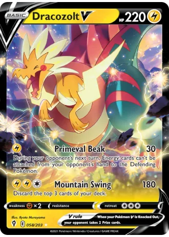 Dracozolt V #58/203 — Evolving Skies