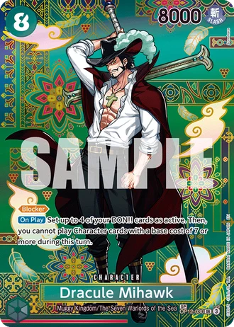 Dracule Mihawk (OP12-030) (Alternative Art 2) — The Azure Sea's Seven (OP14-EB04)