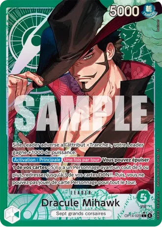 Dracule Mihawk (OP14-020) (Alternative Art) — Les Sept de la Mer d'Azur (OP14-EB04)