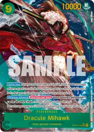 Dracule Mihawk (OP14-119) (Alternative Art) — Les Sept de la Mer d'Azur (OP14-EB04)