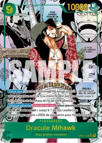 Dracule Mihawk (OP14-119) (Manga Rare) — Les Sept de la Mer d'Azur (OP14-EB04)