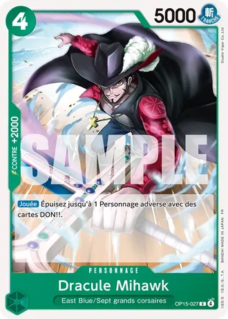 Dracule Mihawk (OP15-027) — Aventure sur l'Île de Dieu (OP15-EB04)