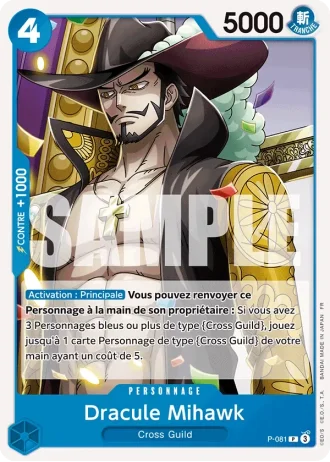 Dracule Mihawk (P-081) (Pirate Foil) — ONE PIECE CARD THE BEST vol.2 (PRB02)