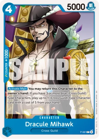 Dracule Mihawk (P-081) (Reprint) — One Piece Card The Best Vol.2(PRB02)