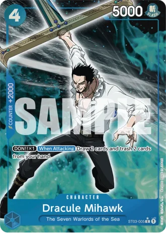 Dracule Mihawk (ST03-005) (Full Art) — One Piece The Best (PRB01)