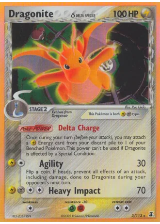 Dragonite #3/113 — EX Specie Delta