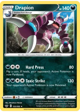 Drapion #122/202 — Sword & Shield