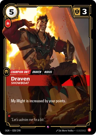 Draven, Showboat #028/298 — Origins