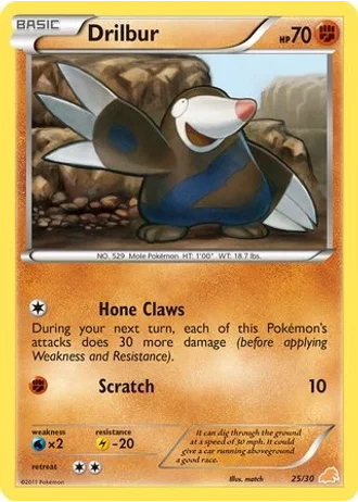 Drilbur #25 — BW trainer Kit (Excadrill)
