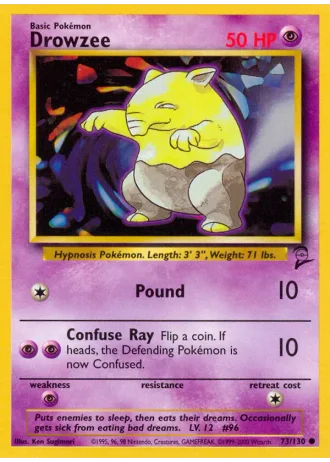 Drowzee #73 — Base Set 2