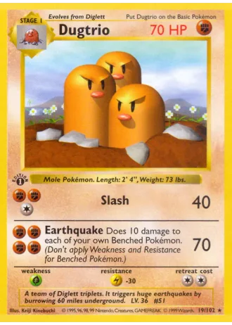 Dugtrio #19/102 — Base Set