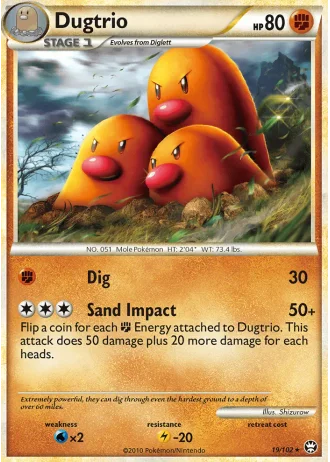 Dugtrio #19/102 — Battaglie Trionfali