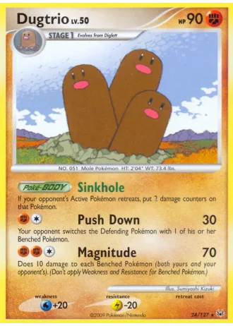 Dugtrio #24 — Platinum