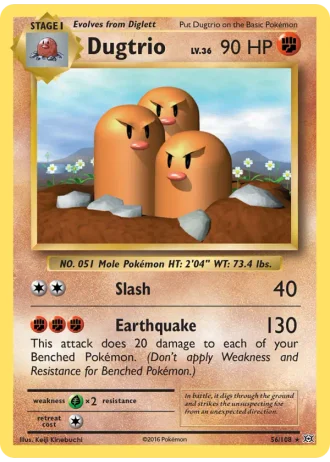 Dugtrio #56/108 — Evolutions