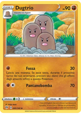 Dugtrio #85/189 — Fiamme Oscure