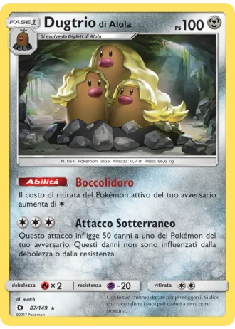 Dugtrio di Alola #87/149 — Sole e Luna