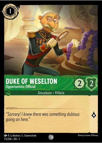 Duke of Weselton - Opportunistic Official #73/204 — The First Chapter