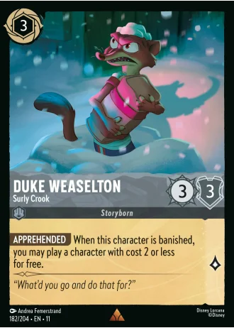 Duke Weaselton - Surly Crook #182/204 — Winterspell