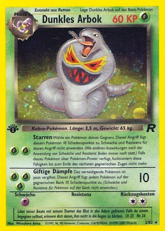 Dunkles Arbok (1. Edition) #2/82 — Team Rocket (1. Edition)