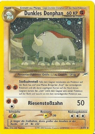 Dunkles Donphan #3/105 — Neo Destiny