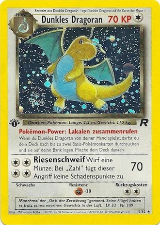 Dunkles Dragoran (1. Edition) #5/82 — Team Rocket (1. Edition)